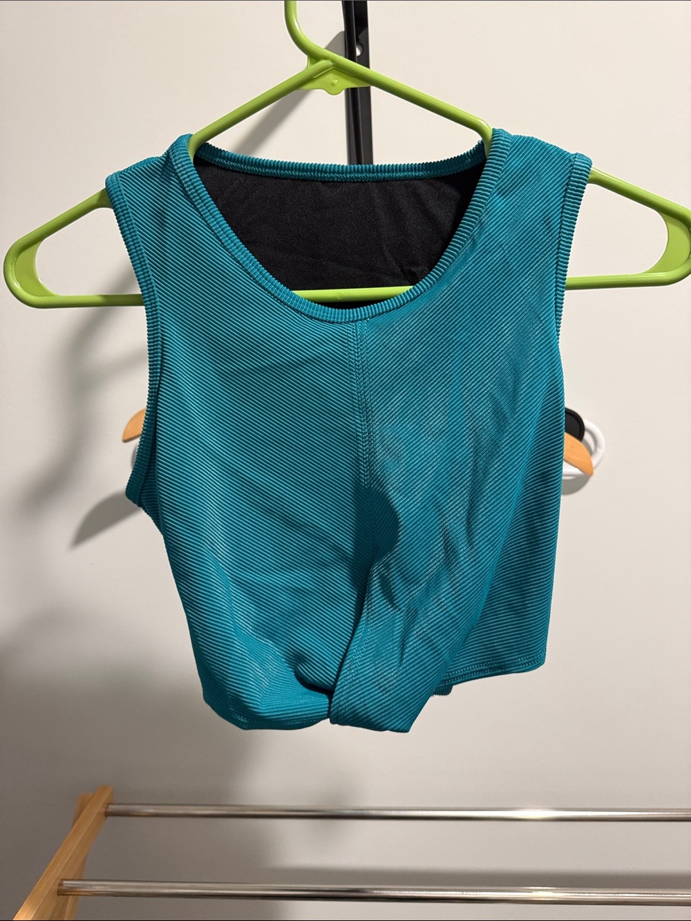Teal Sleeveless Knotted Crop Top - Women